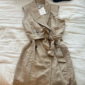 Tan wrap dress